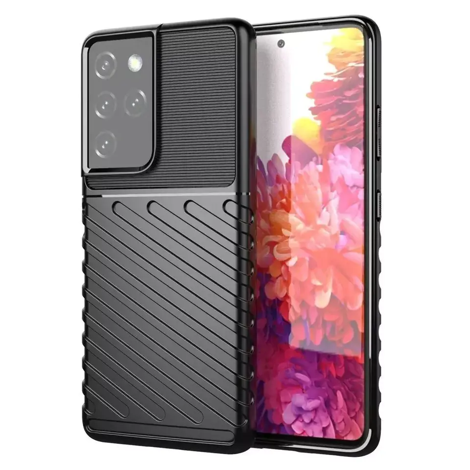 Thunder Case for Samsung Galaxy S23 Ultra Silicone Armored Case Black at Wasserman.eu