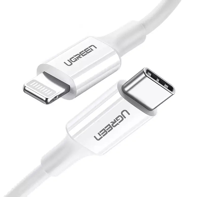 ⁨Kabel UGREEN przewód MFi USB Typ C - Lightning 3A 1.5 m biały (US171)⁩ w sklepie Wasserman.eu