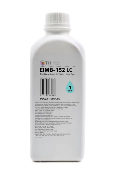⁨Butelka Light Cyan Epson 1L Tusz Barwnikowy o zwiększonej gęstości (Dye - high density) INK-MATE EIMB152⁩ w sklepie Wasserman.eu