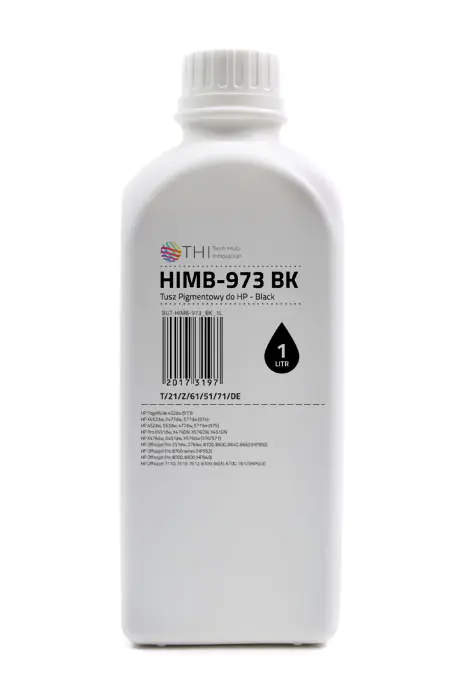 ⁨Butelka Black HP 1L Tusz Pigmentowy (Pigment) INK-MATE HIMB973⁩ w sklepie Wasserman.eu