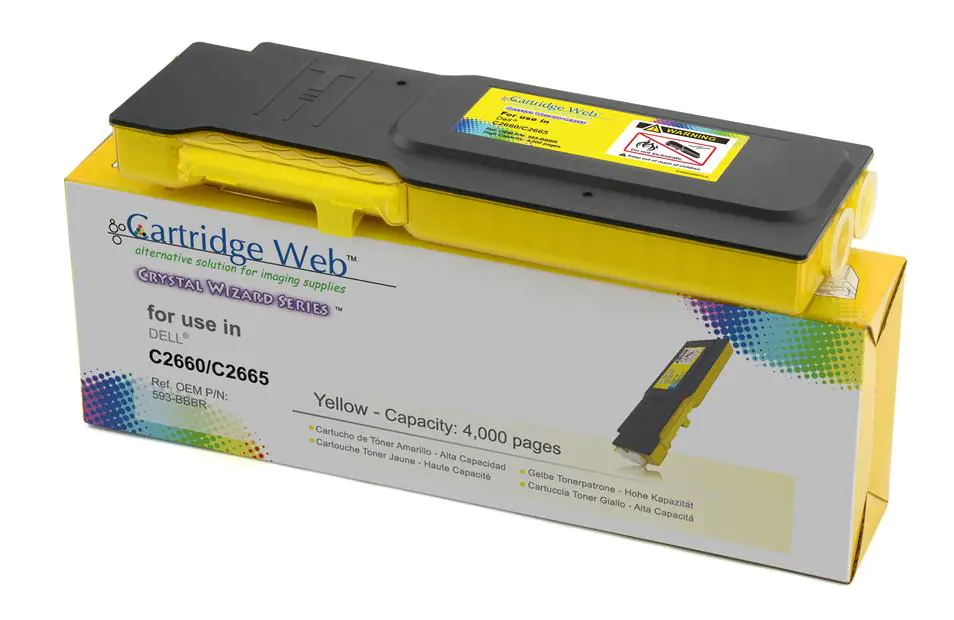 ⁨Toner Cartridge Web Yellow Dell 2660 zamiennik 593-BBBR⁩ w sklepie Wasserman.eu