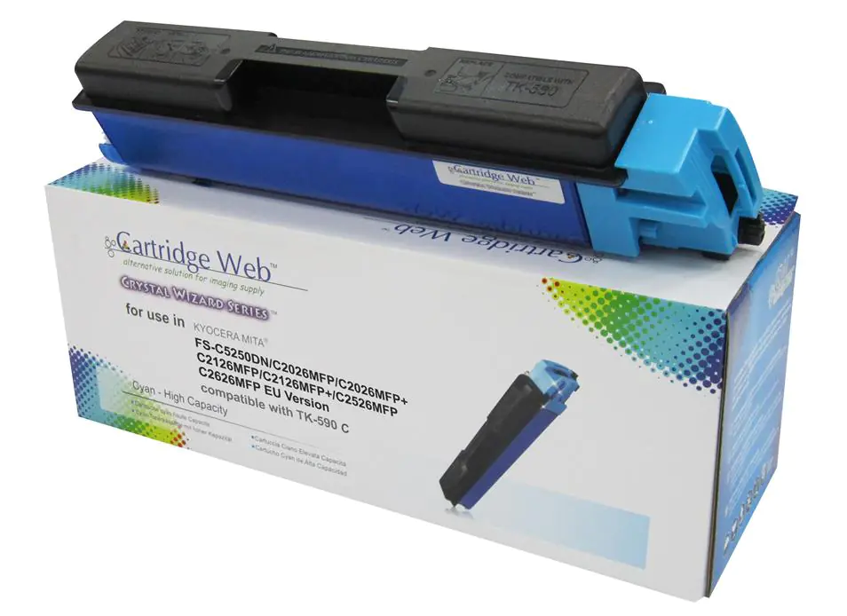 Toner Cartridge Web Cyan Kyocera TK590 zamiennik TK-590C w sklepie Wasserman.eu