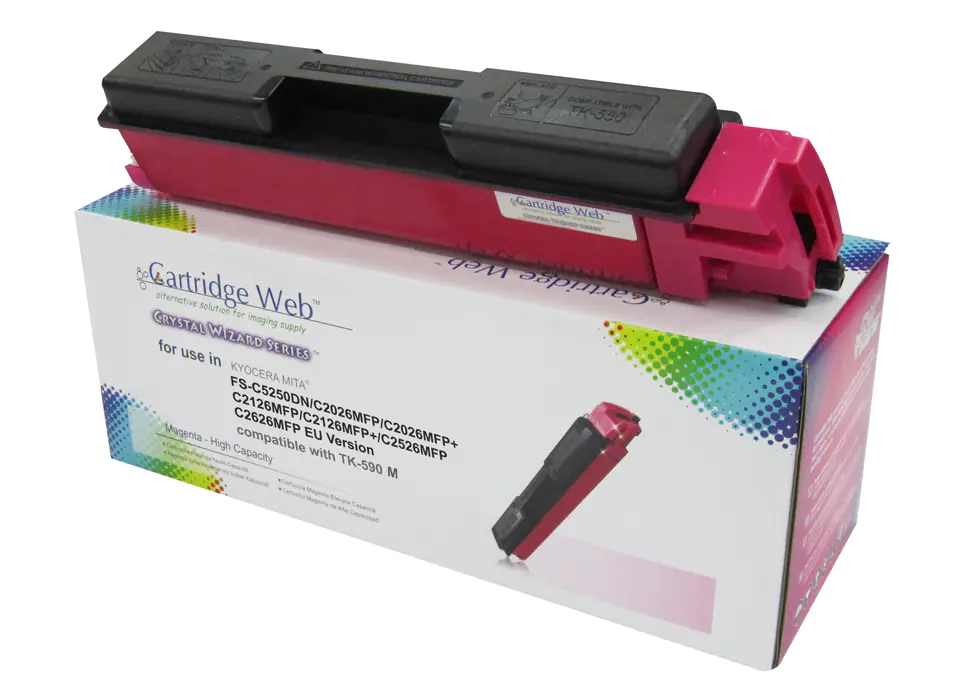 ⁨Toner Cartridge Web Magenta Kyocera TK590 zamiennik TK-590M⁩ w sklepie Wasserman.eu