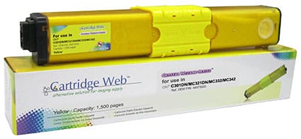 ⁨Cartridge Web Cartridge Yellow OKI C301 compatible toner cartridge 44973533⁩ at Wasserman.eu
