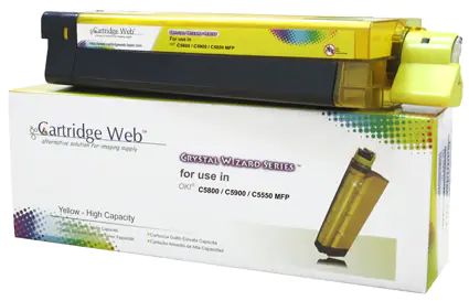 ⁨Toner Cartridge Web Yellow OKI C5800 zamiennik 43324421⁩ w sklepie Wasserman.eu