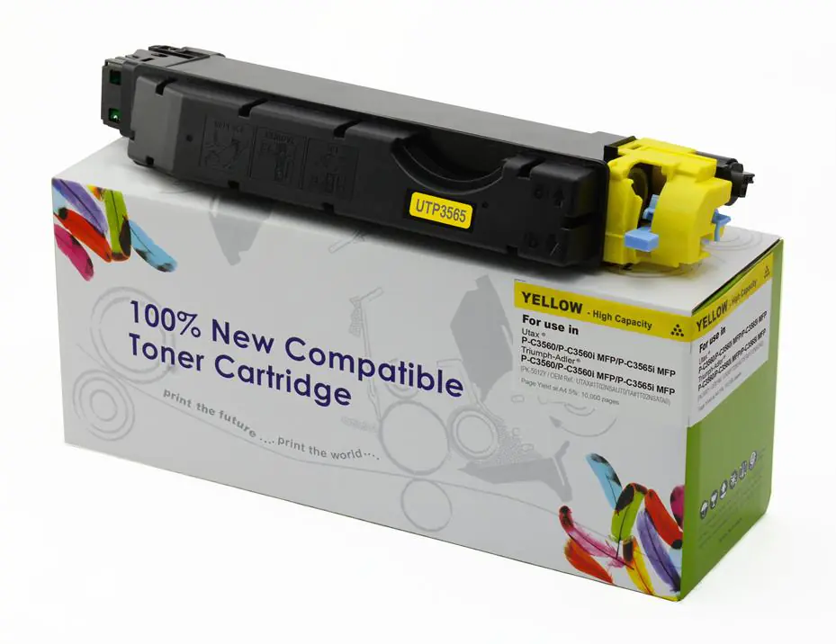 ⁨Toner Cartridge Web Yellow UTAX 3560 zamiennik PK-5012Y, PK5012Y (1T02NSATU0 1T02NSATA0)⁩ w sklepie Wasserman.eu