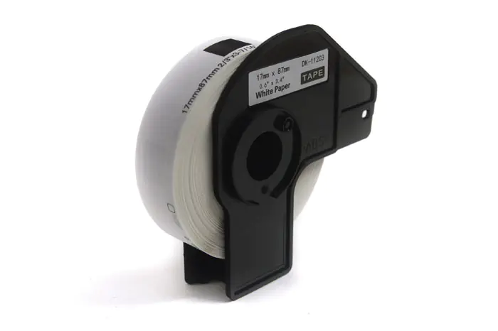 ⁨Labels JetWorld Replacement Brother DK Black on White 17mm*87mm*300 pcs.  DK11203, DK-11203, DK11.203⁩ at Wasserman.eu