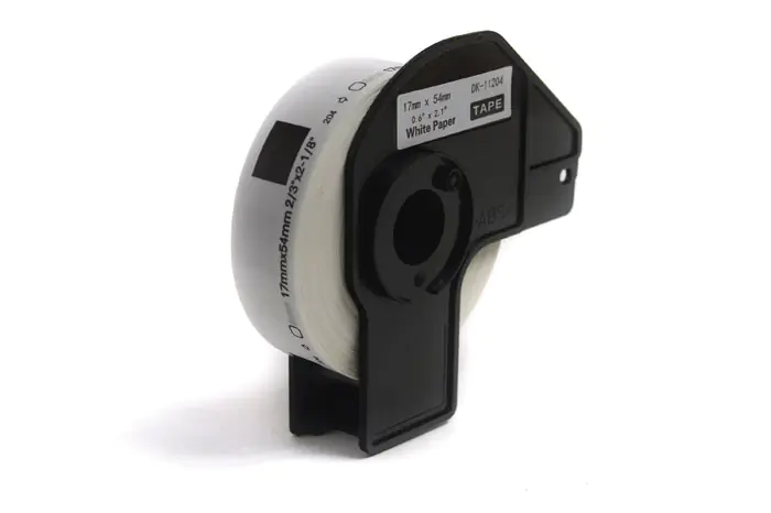 ⁨Labels JetWorld Replacement for Brother DK Black on White 17mm*54mm*400 pcs  DK11204, DK-11204, DK11.204⁩ at Wasserman.eu