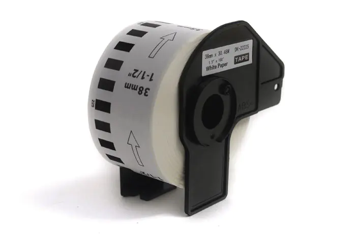 ⁨Labels JetWorld Replacement Brother DK Black on White 38mm*30.48m DK22225, DK-22225, DK222.25⁩ at Wasserman.eu