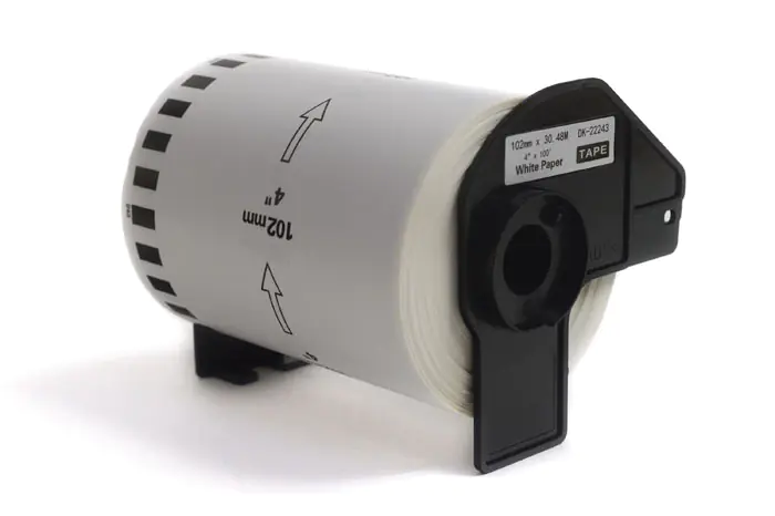 ⁨Labels JetWorld Replacement Brother DK Black on White 102mm*30.48m DK22243, DK-22243, DK22.243⁩ at Wasserman.eu