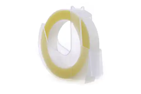⁨Taśma 3D JetWorld Zamiennik Dymo Białe na Przezroczystym (do wytłaczania, emboss) 9mm x 3m (S0898100) (10szt.)⁩ w sklepie Wasserman.eu