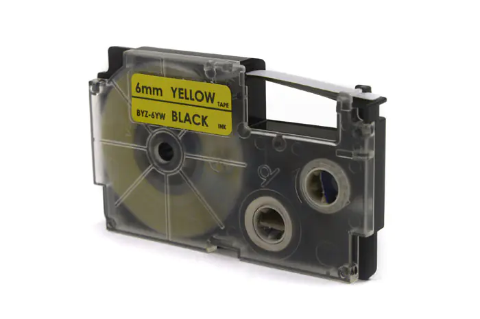⁨Casio Compatible JetWorld Tape Black on Yellow 6mm x 8m (PT-6X1, PT6X1, XR-6YW1, XR6YW1)⁩ at Wasserman.eu