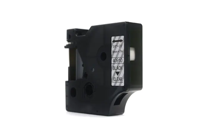 ⁨JetWorld Tape Replacement Dymo D1 Black on Transparent 9mm x 7m LM100, LM100Plus, LM100Series, LM120P, LM280, LM300, LM350, LM350D, LM350Series, LM360D, LM400, LM420P, LM450, LM450D, LM450Series, LM500TS, LMPC, LMPC2 (40910) (S0720670)⁩ at Wasserman.eu