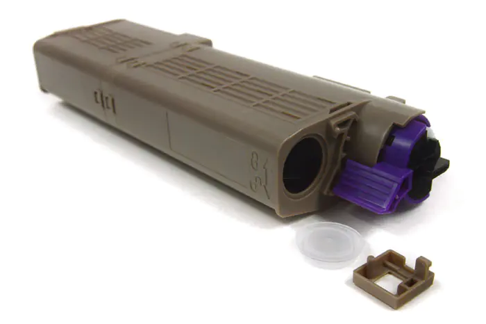 ⁨OKI C532 CMYK blank cartridge 100% new (just pour in the powder and put on the appropriate chip)⁩ at Wasserman.eu