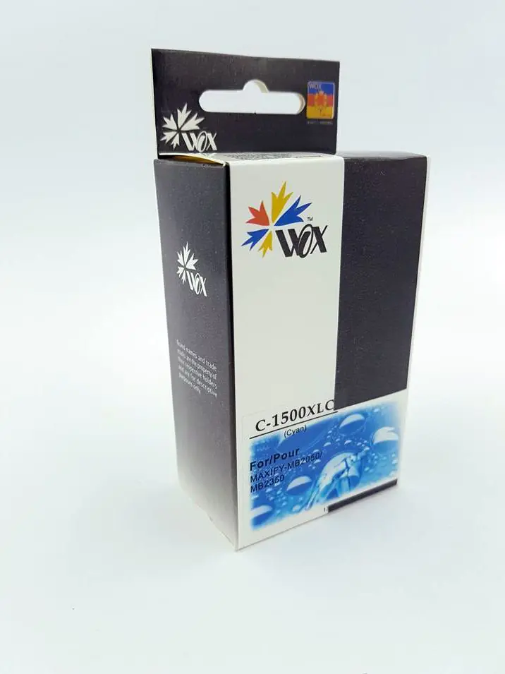 ⁨Wox Cyan Ink Cartridge CANON PGI-1500XLC with Chip Replacement PGI1500XLC⁩ at Wasserman.eu