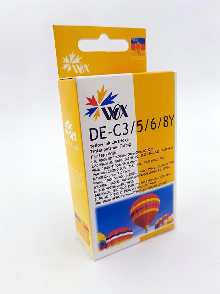 Tusz Wox Yellow Canon BCI3EY / BCI6EY zamiennik 4482A002 w sklepie Wasserman.eu