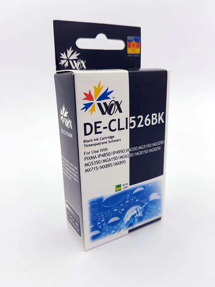 Tusz Wox Black Canon CLI526BK zamiennik CLI 526BK w sklepie Wasserman.eu