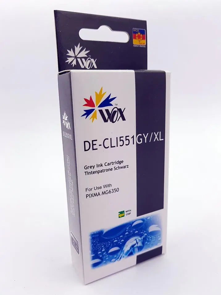 ⁨Ink cartridge Wox Gray CANON CLI 551G with chip compatible CLI551G (6512B001)⁩ at Wasserman.eu