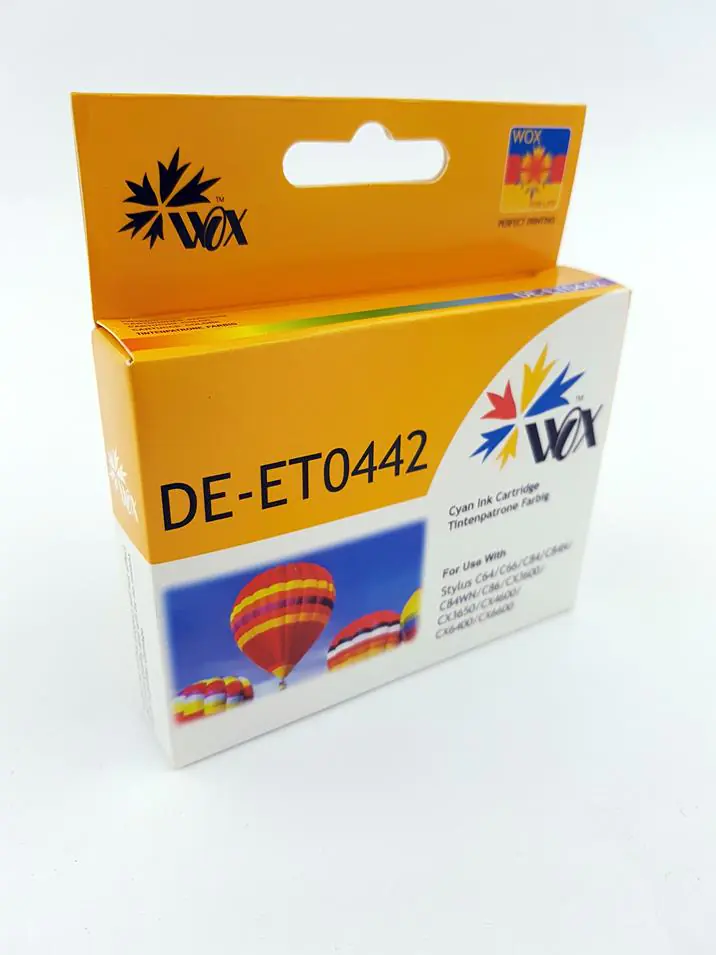 ⁨Tusz Wox Cyan EPSON T0442 zamiennik C13T04424010⁩ w sklepie Wasserman.eu
