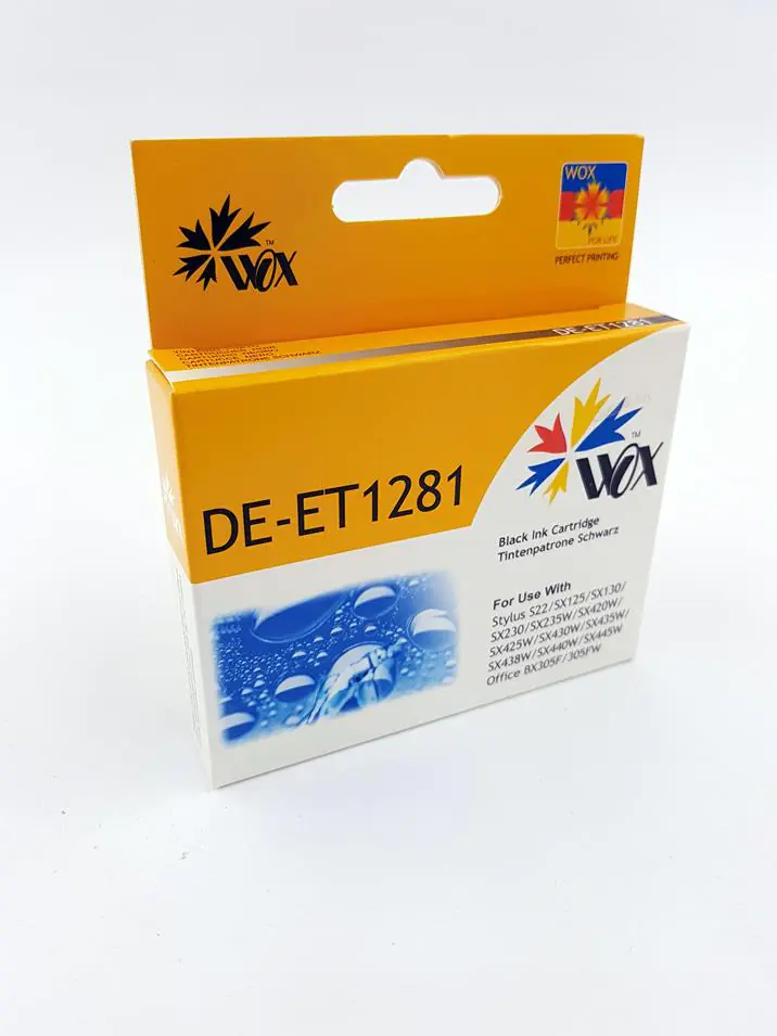 Tusz Wox Black EPSON T1281 zamiennik C13T12814010 w sklepie Wasserman.eu