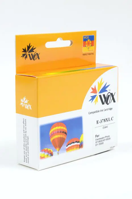 ⁨Tusz Wox Cyan EPSON 378XL zamiennik C13T37924010 (C13T37824010)⁩ w sklepie Wasserman.eu