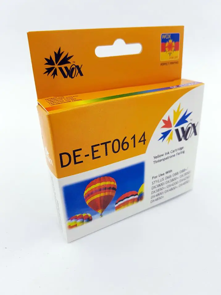 ⁨Tusz Wox Yellow EPSON T0614 zamiennik C13T06144010⁩ w sklepie Wasserman.eu