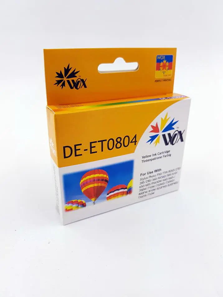 ⁨Ink Cartridge Wox Yellow EPSON T0804 compatible C13T08044010⁩ at Wasserman.eu