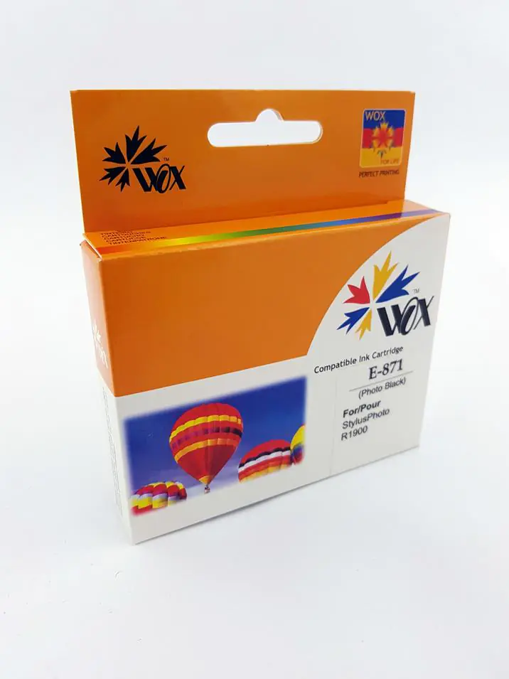 ⁨Tusz Wox Photo Black EPSON T0871 zamiennik C13T08714010⁩ w sklepie Wasserman.eu