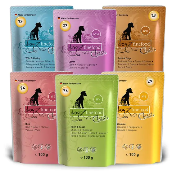 ⁨Dogz Finefood Classic Multipack N.02-12 sachets 12x100g⁩ at Wasserman.eu