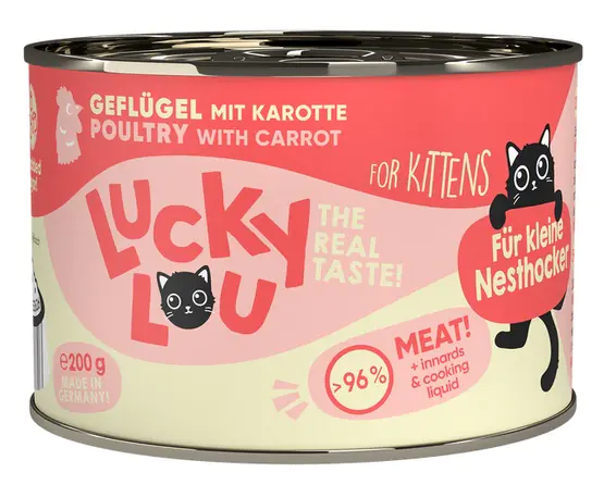 ⁨Lucky Lou Lifestage Kitten Drób puszka 200g⁩ w sklepie Wasserman.eu