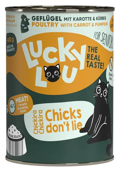 ⁨Lucky Lou Lifestage Senior Drób puszka 400g⁩ w sklepie Wasserman.eu