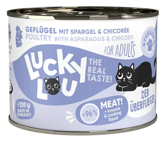 ⁨Lucky Lou Lifestage Sterilized Drób puszka 200g⁩ w sklepie Wasserman.eu