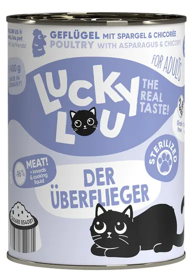 ⁨Lucky Lou Lifestage Sterilized Drób puszka 400g⁩ w sklepie Wasserman.eu