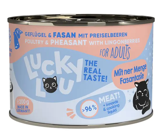 ⁨Lucky Lou Lifestage Adult Drób i bażant puszka 200g⁩ w sklepie Wasserman.eu