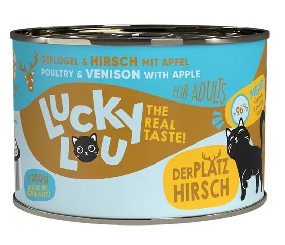 ⁨Lucky Lou Lifestage Adult Drób i jeleń puszka 200g⁩ w sklepie Wasserman.eu