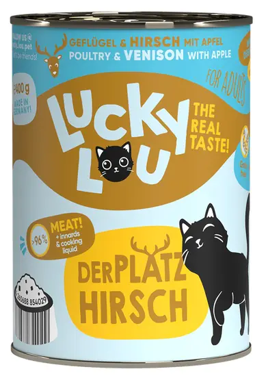 ⁨Lucky Lou Lifestage Adult Drób i jeleń puszka 400g⁩ w sklepie Wasserman.eu