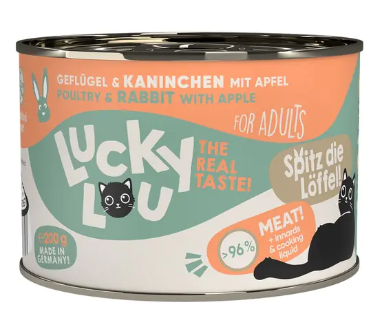 ⁨Lucky Lou Lifestage Adult Drób i królik puszka 200g⁩ w sklepie Wasserman.eu