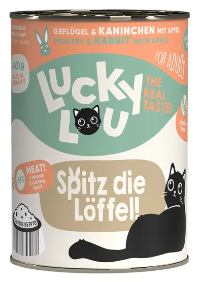 ⁨Lucky Lou Lifestage Adult Drób i królik puszka 400g⁩ w sklepie Wasserman.eu