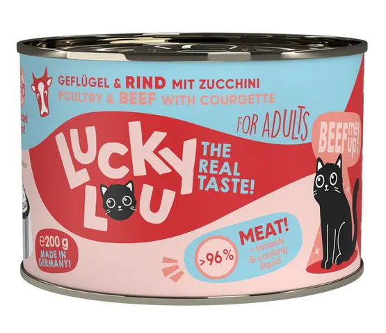 ⁨Lucky Lou Lifestage Adult Drób i wołowina puszka 200g⁩ w sklepie Wasserman.eu