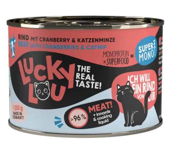 ⁨Lucky Lou SuperMono Wołowina puszka 200g⁩ w sklepie Wasserman.eu