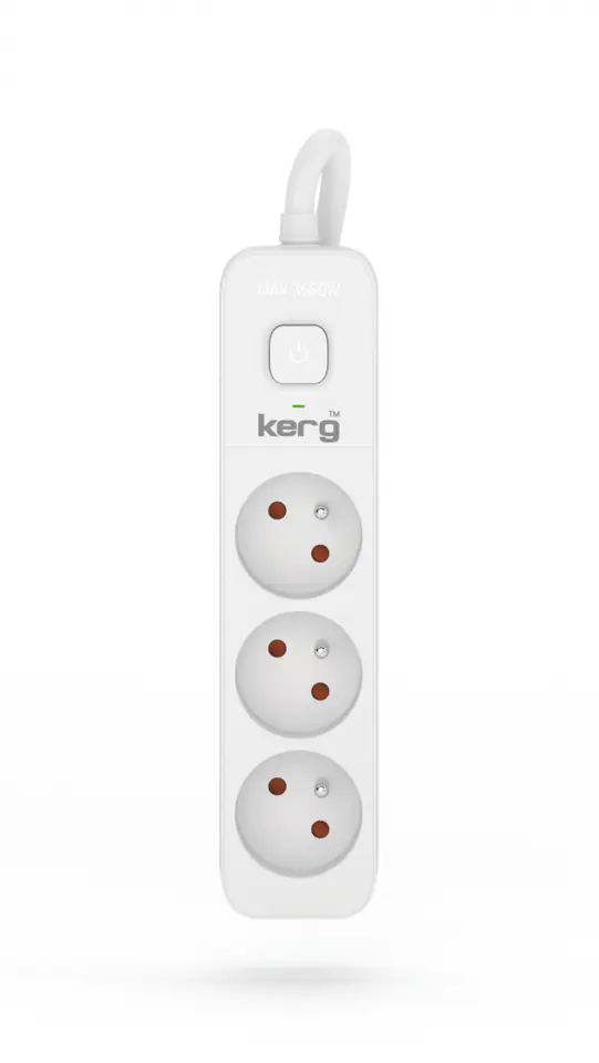 ⁨Kerg M02380 3 Earthed sockets  - 3.0m power strip with 3x1,5mm2 cable, 16A⁩ at Wasserman.eu