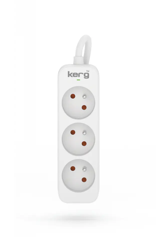 ⁨Kerg M02385 3 Earthed sockets -5.0m power strip,  cable 3x1mm2, 10A⁩ at Wasserman.eu