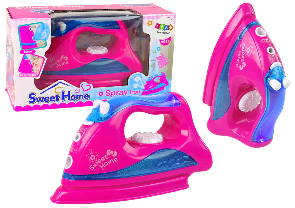 ⁨Pink iron glowing steam game small household appliances⁩ at Wasserman.eu