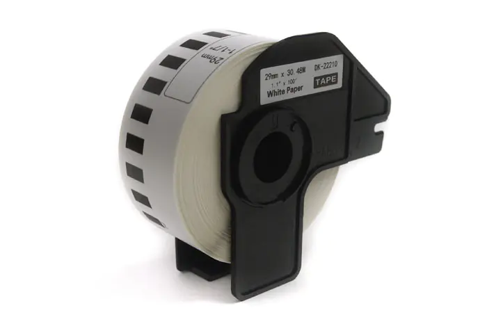 ⁨Labels JetWorld Replacement Brother DK Black on White 29mm*30.48m DK22210, DK-22210, DK22.210⁩ at Wasserman.eu