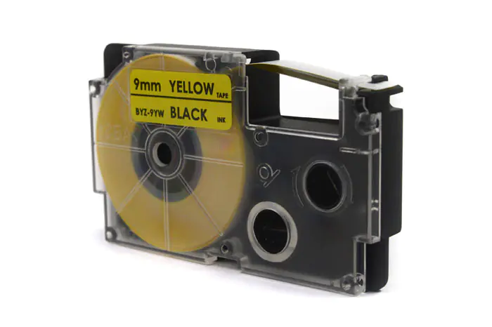 ⁨Casio Compatible JetWorld Tape Black on Yellow 9mm x 8m (PT-9YW1, PT9YW1, XR-9YW1, XR9YW1)⁩ at Wasserman.eu