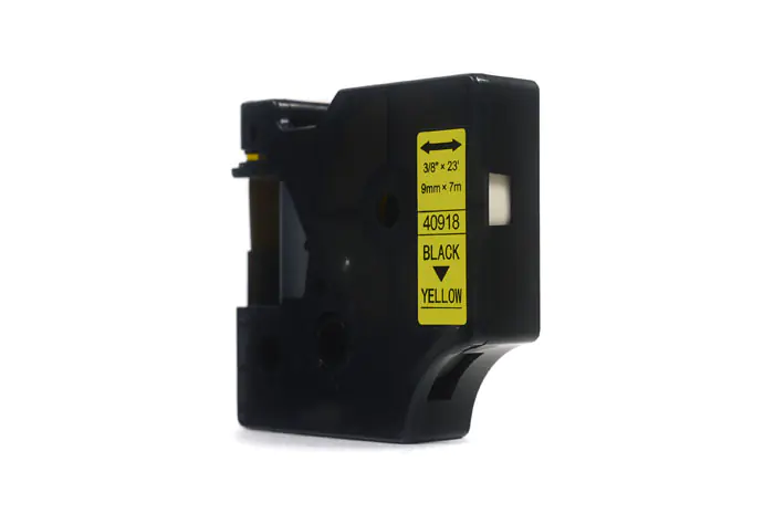 ⁨JetWorld Tape Compatible Dymo D1 Black on Yellow 9mm x 7m LM100 , LM120, LM150, LM160, LM200, LM210, LM210D, LM220, LM260, LM260P, LM260D, LM280, LM300, LM350, LM360D, LM420P, LM500TS(40918) (S0720730)⁩ at Wasserman.eu