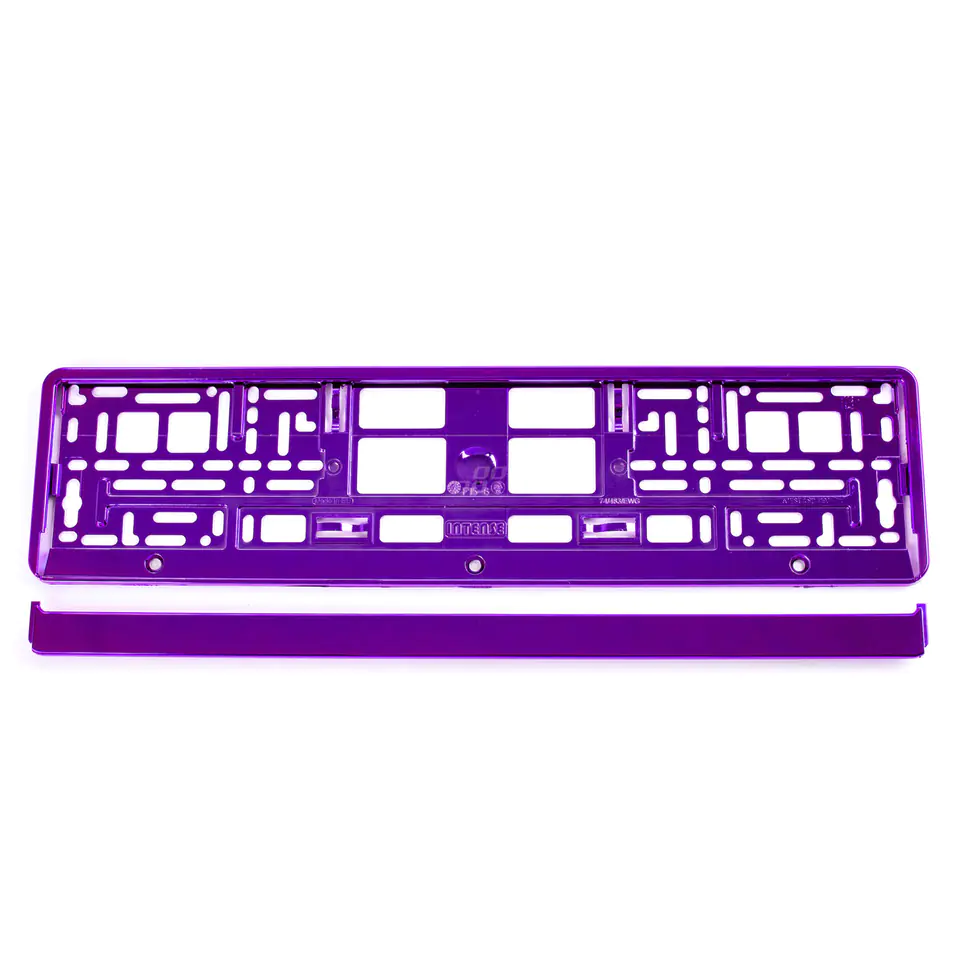 ⁨Ramka tablicy rejestracyjnej metalizowana fioletowa amio-03172⁩ w sklepie Wasserman.eu
