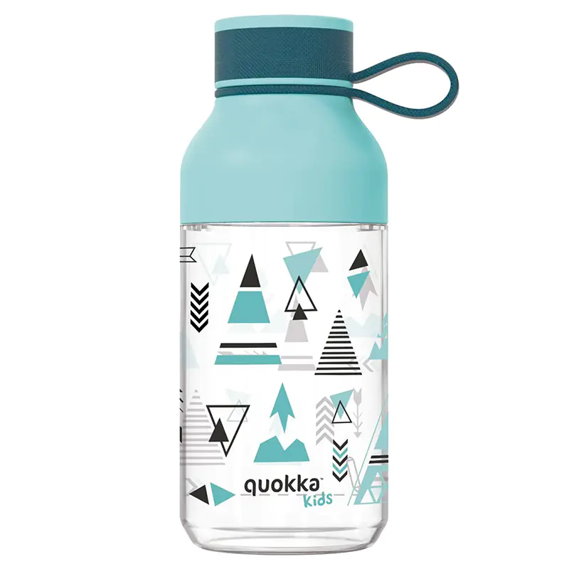 ⁨Quokka Ice Kids with strap - Butelka na wodę z tritanu 430 ml z paskiem (Indian)⁩ w sklepie Wasserman.eu