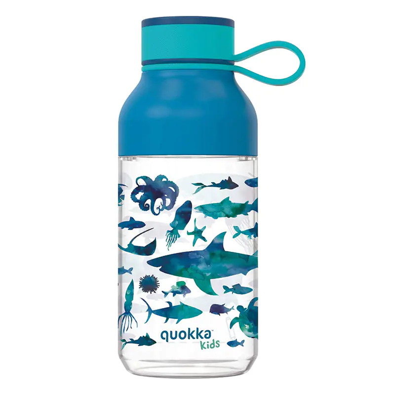 ⁨Quokka Ice Kids with strap - Butelka na wodę z tritanu 430 ml z paskiem (Sea Animals)⁩ w sklepie Wasserman.eu