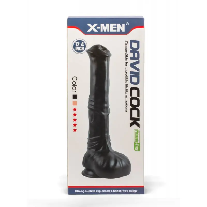 ⁨Dildo with suction cup David 31,5cm X-MEN⁩ at Wasserman.eu